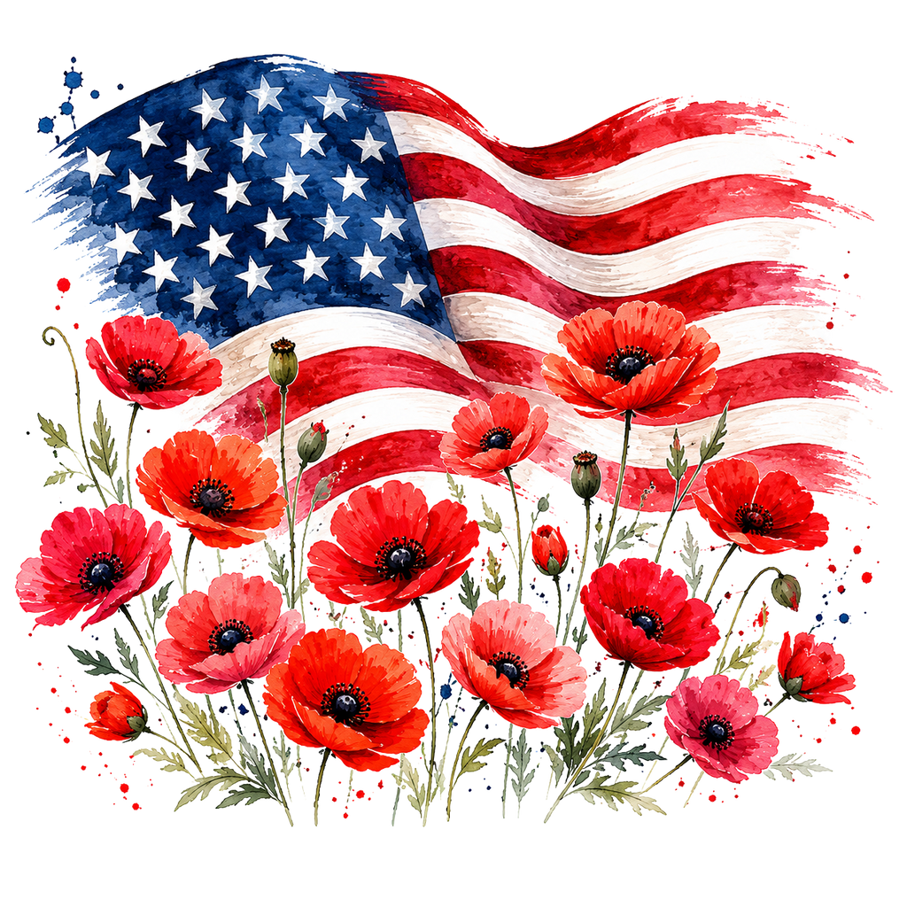 Patriotic Wildflower Flag™ Comfort Colors Graphic Tee