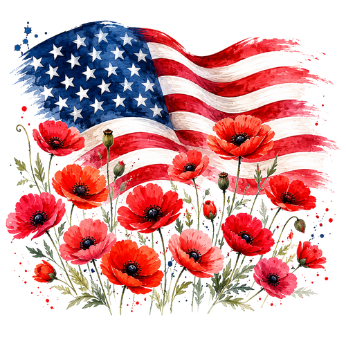 Patriotic Wildflower Flag™ Comfort Colors Graphic Tee