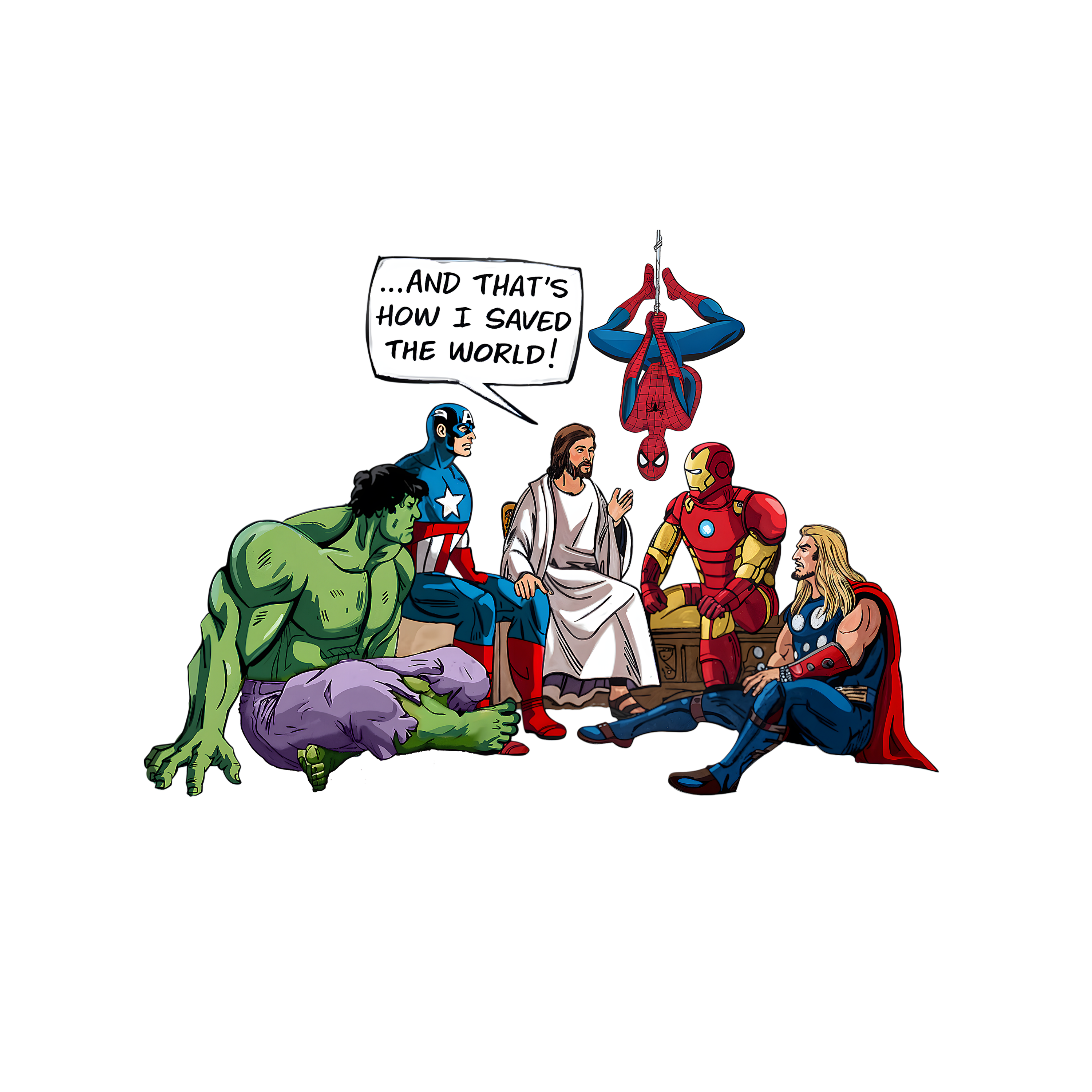 Marvel Heroes & Jesus™ Comfort Colors Graphic Tee