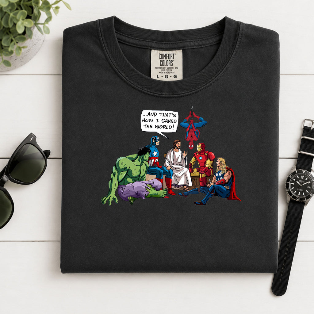 Marvel Heroes & Jesus™ Comfort Colors Graphic Tee